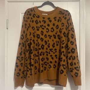 Animal print sweater.
